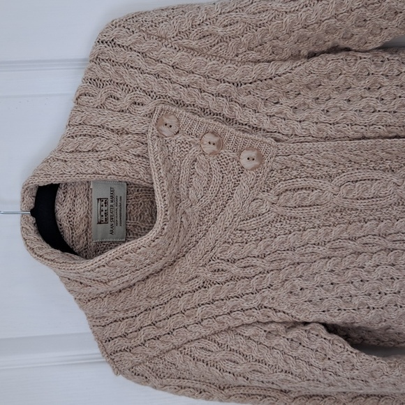 Aran Wool Cardigan - Picture 3 of 4